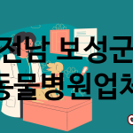 전남 보성군 동물병원 추천 TOP 1