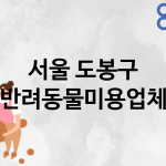 서울 도봉구 반려동물미용 업체 추천 5