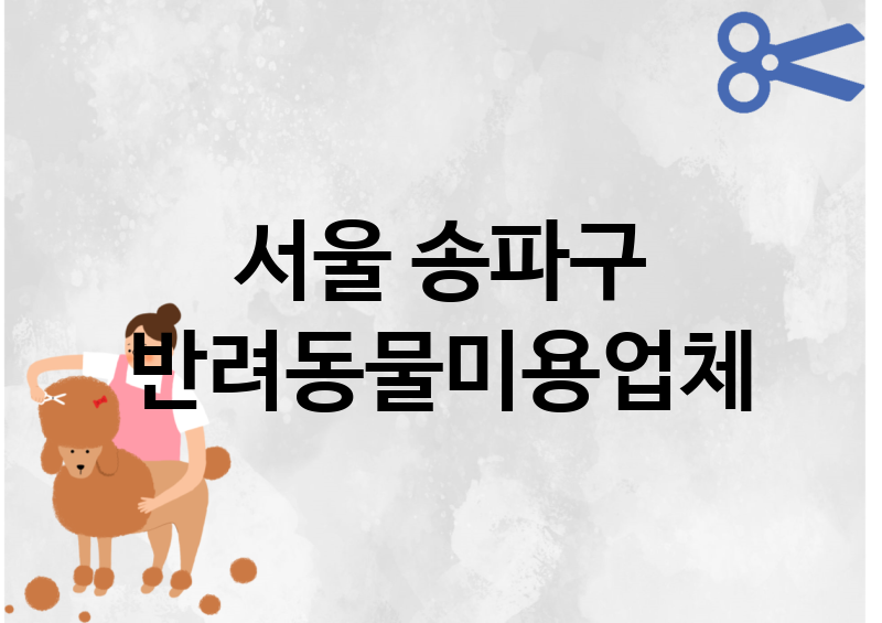 서울 송파구 반려동물미용 업체 추천 5