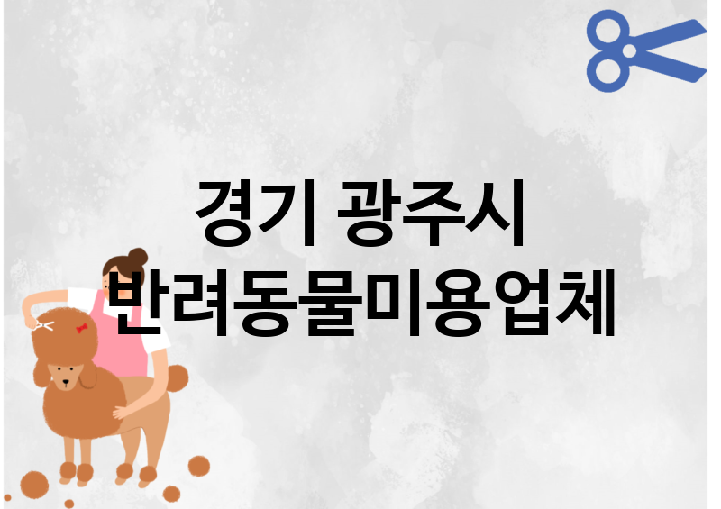 경기 광주시 반려동물미용 업체 추천 4