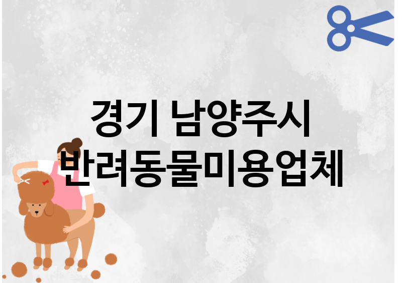 경기 남양주시 반려동물미용 업체 추천 4