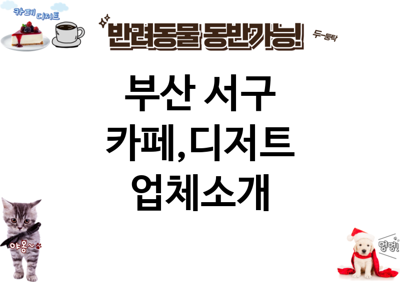 부산 서구 카페,디저트 업체소개