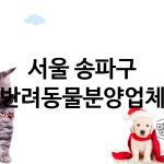 서울 송파구 반려동물분양 업체 추천 2