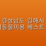 경상남도 김해시 반려동물미용  베스트 5곳