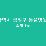 부산광역시 금정구 동물병원 업체 소개 5곳