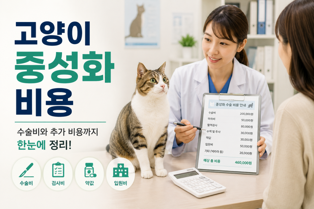 고양이 중성화 비용과 추가 비용 고양이 중성화 비용과 추가 비용