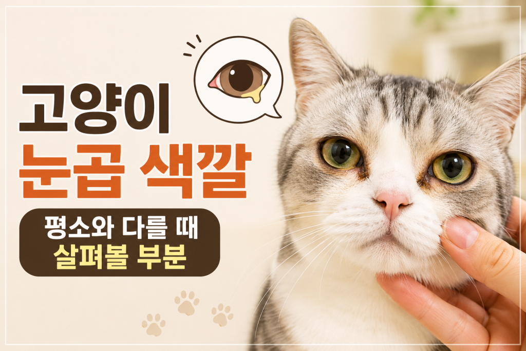 고양이 눈곱 색깔이 평소와 다를 때 살펴볼 부분